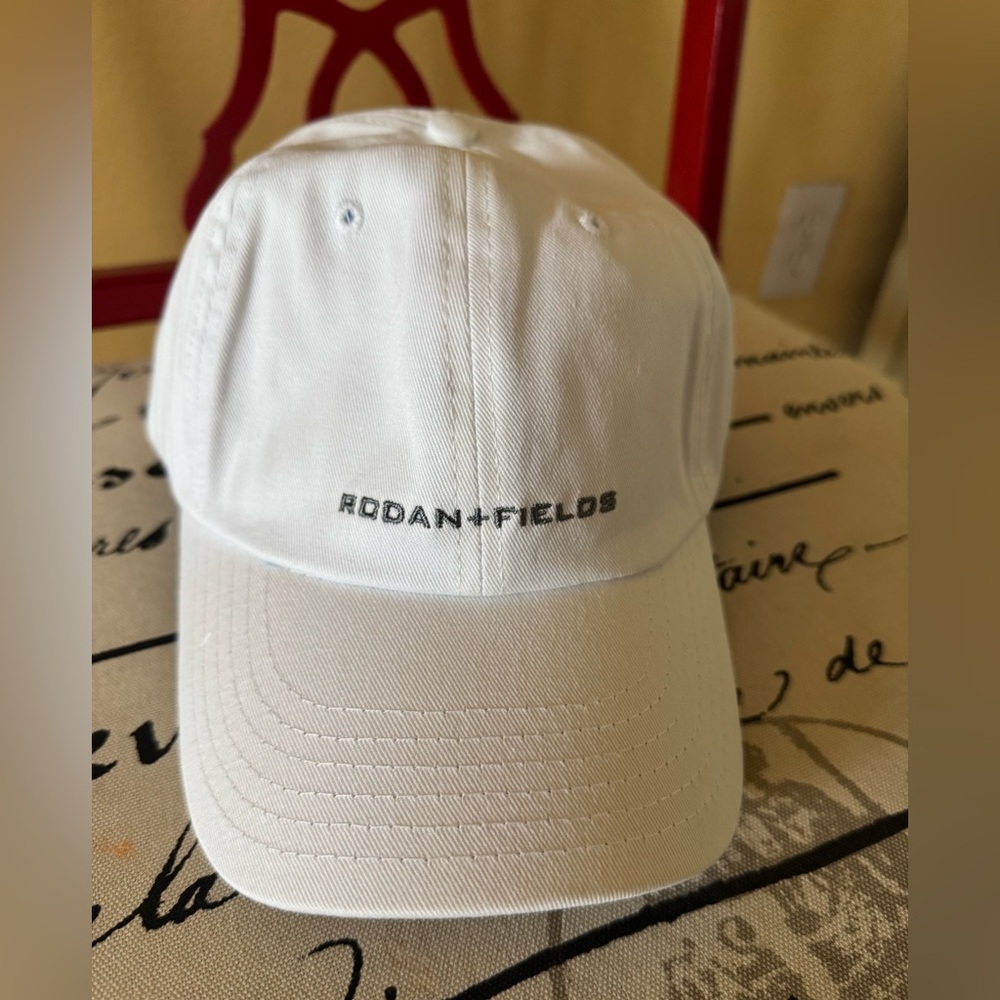 Rodan+Fields White Silk Adjustable Baseball Hat New